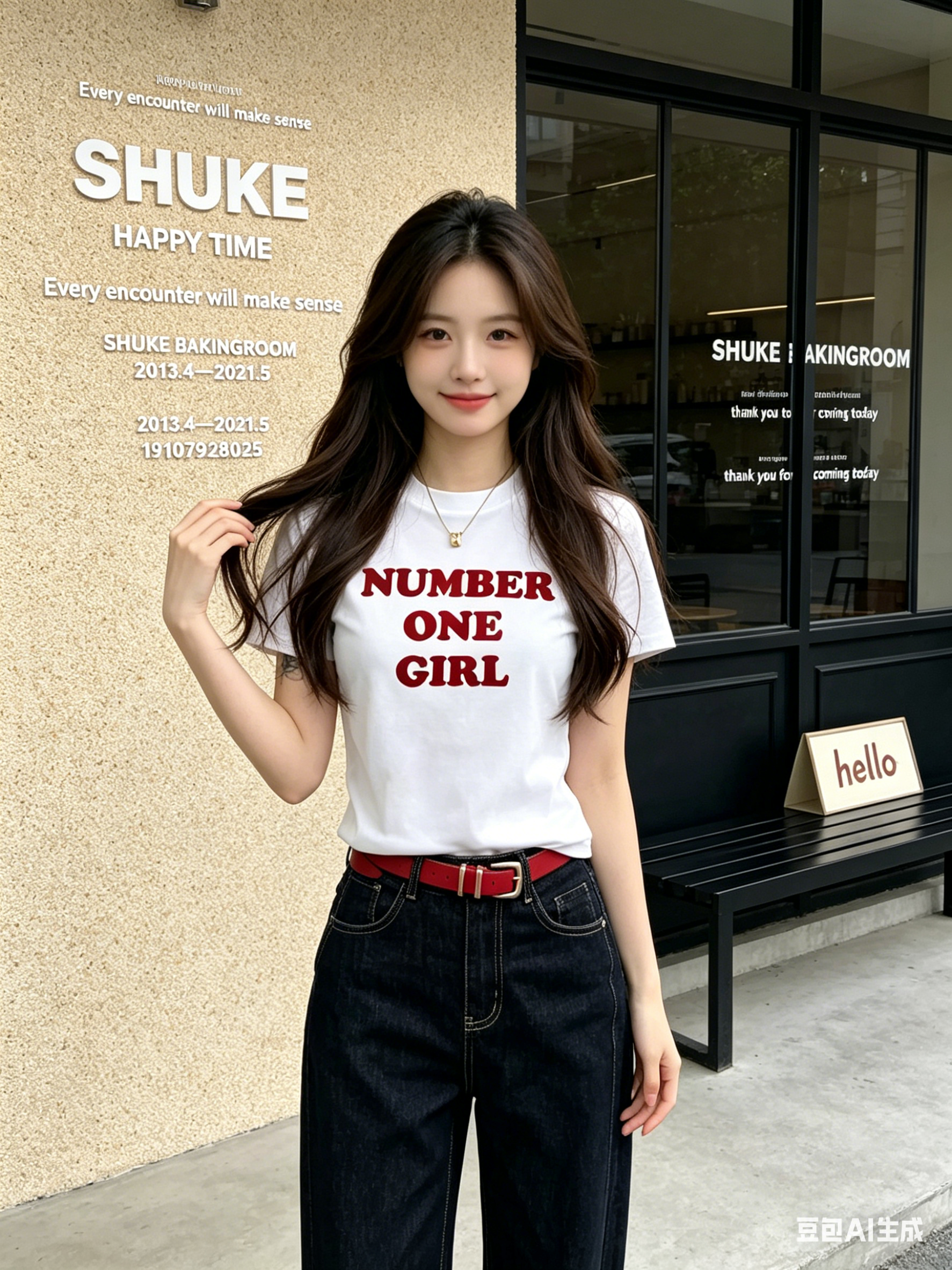 Áo thun nữ cổ tròn tay ngắn in chữ Number One Girl – 1 Áo thun nữ cổ tròn tay ngắn in chữ Number One Girl – Trắng
